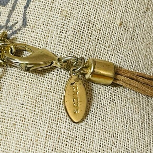 Chico's Blood Orange/ Tan Multi Strand  Necklace 44" Very good condition - Picture 3 of 4